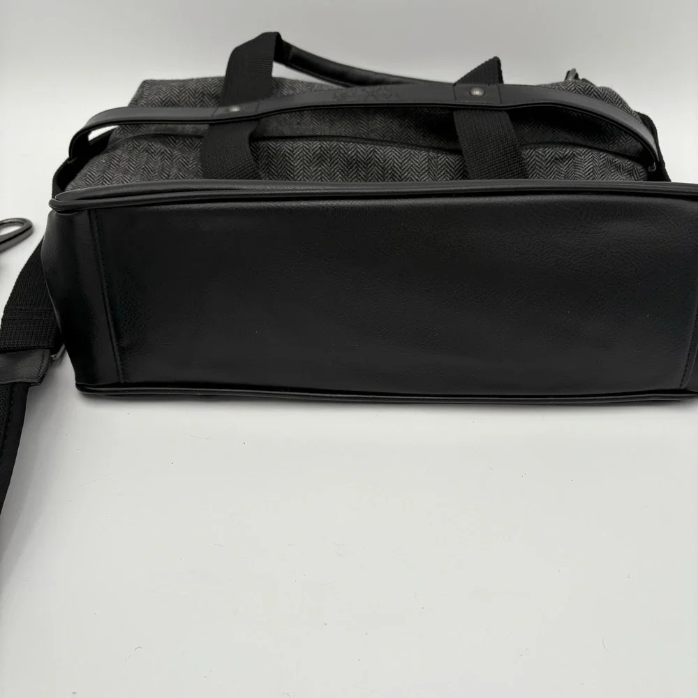 Luca‎ Chaira Vegan Leather Black Houndstooth NFL Duffel Bag Weekender Rare
